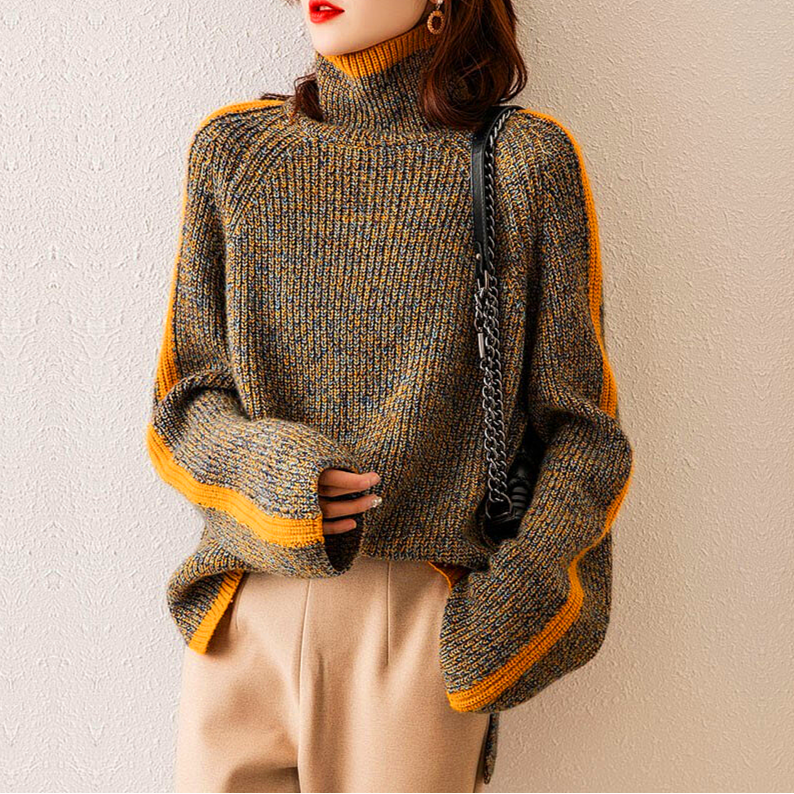 Moderner Rollkragenpullover für Damen, Vielseitig und Gemütlich 0