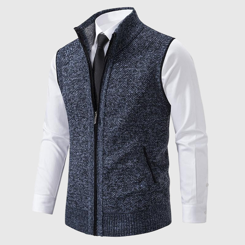 Slim-Fit Herrenweste mit Strukturiertem Muster 0