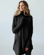 Langer Strickpullover Damen mit lässigem Schnitt