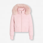 Gesteppte Winterjacke für Damen mit flauschig besetzter Kapuze und breitem Rippbund am Saum