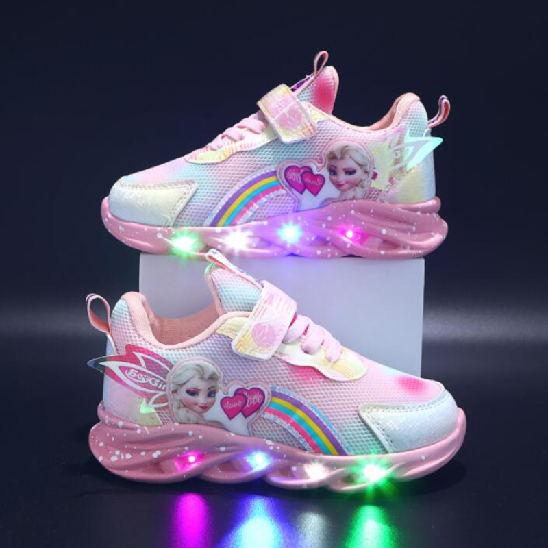 Leuchtende Sneaker mit LED Sohle und Klettverschluss