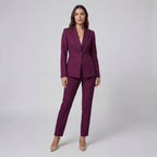 Hosenanzug für Damen mit tailliertem Einknopf Blazer