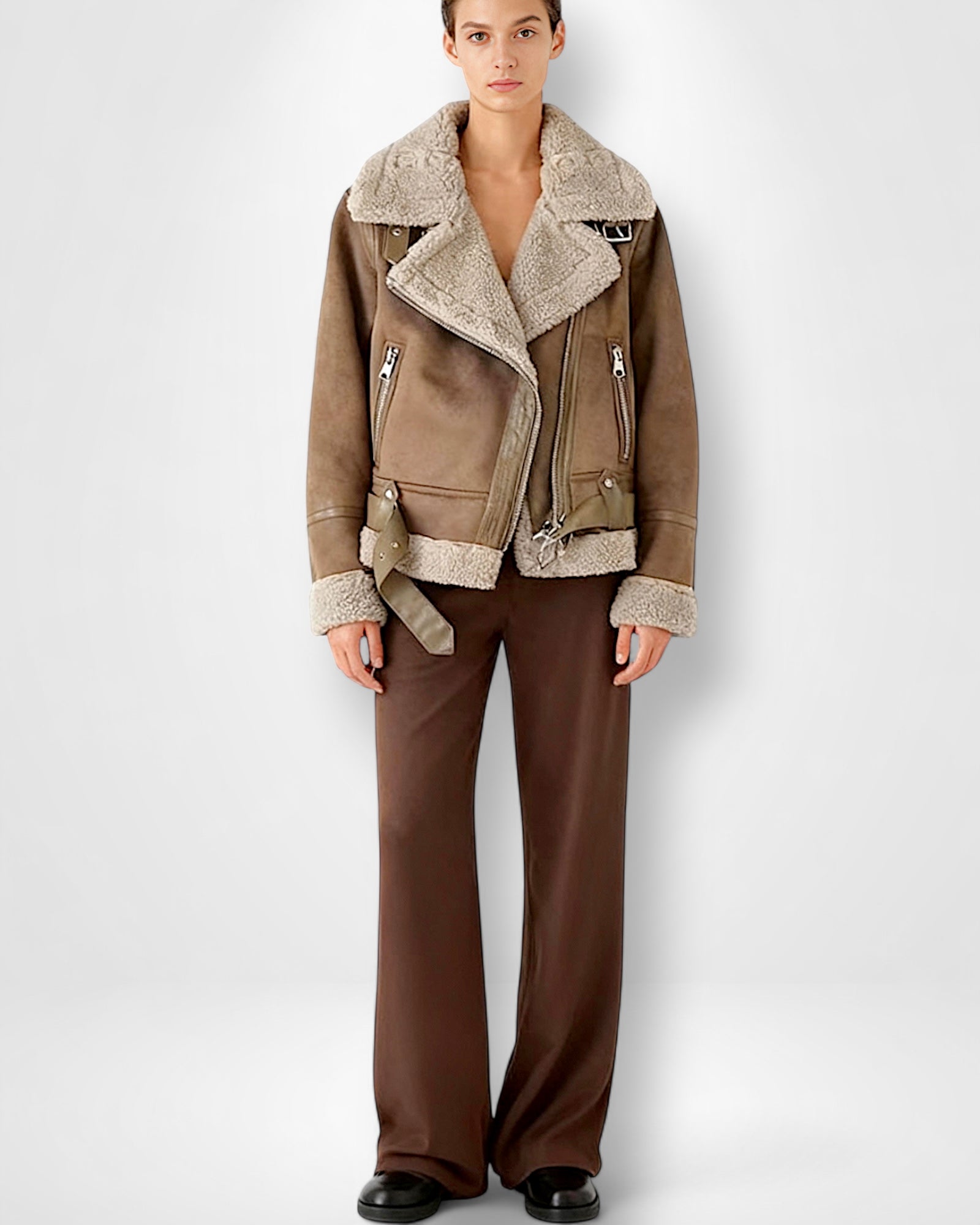 Damen Bomberjacke im Piloten-Stil