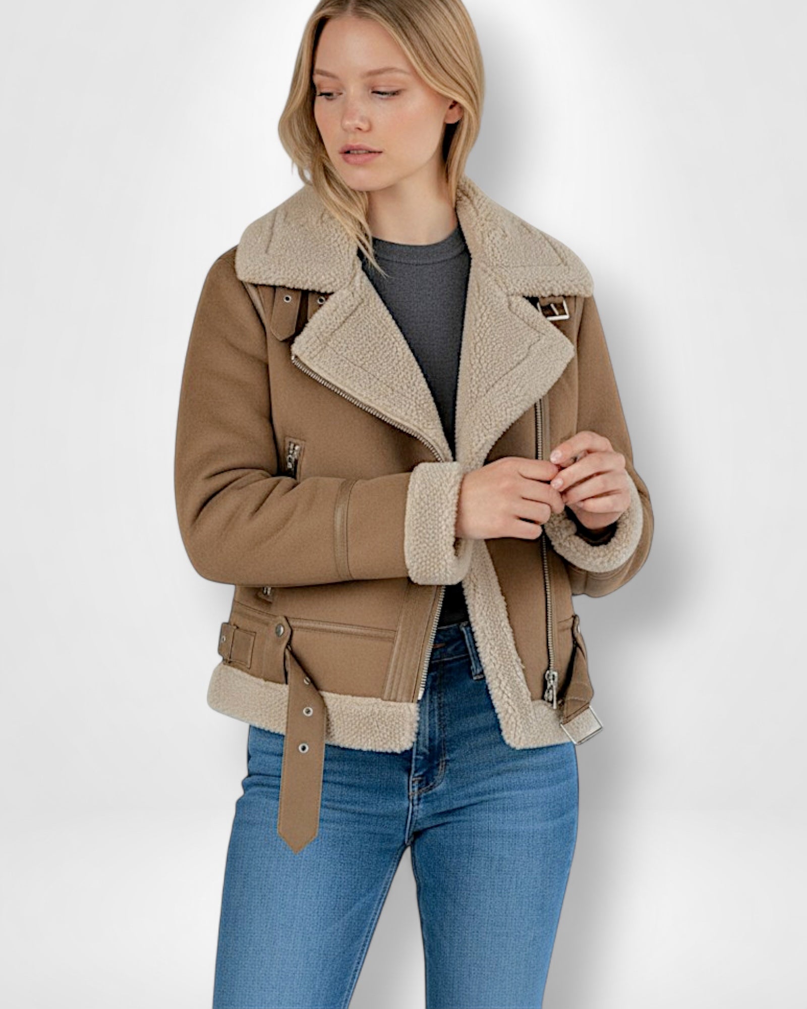 Damen Bomberjacke im Piloten-Stil