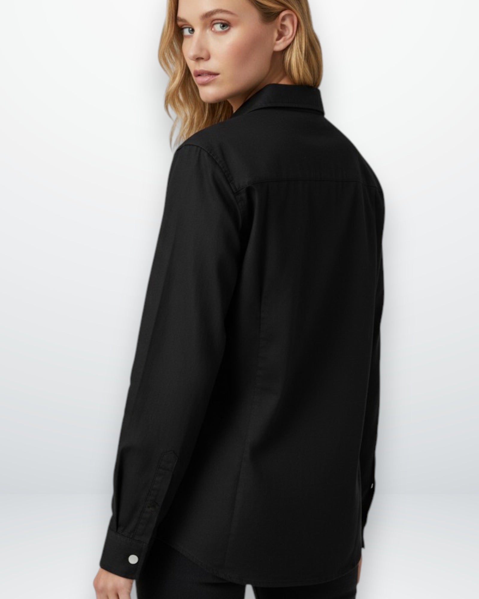 Damen Hemdjacke im klassischen Design mit Brusttaschen