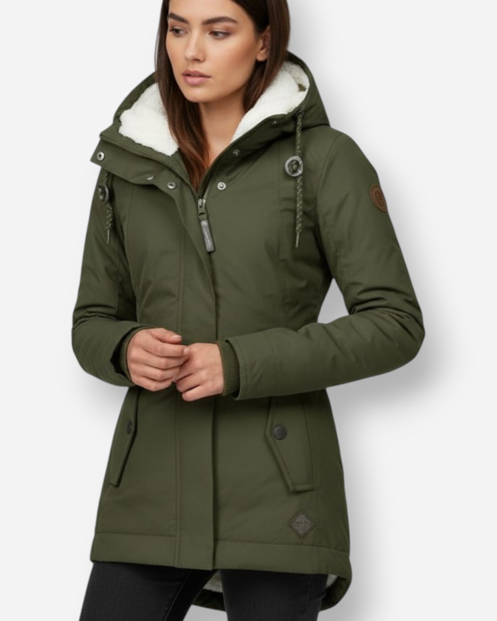 Wasserdichte Winterjacke für Damen mit Kapuze