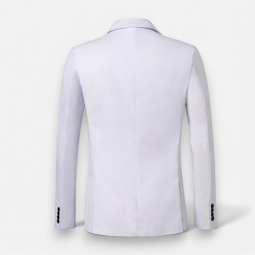 Samtblazer für Herren mit tailliertem Schnitt und Satin-Details