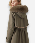 Winter Stepp Jacke für Damen im Parka-Stil mit Kapuze