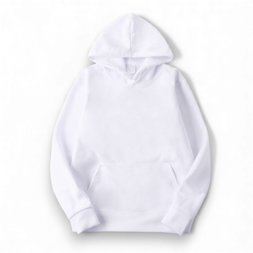 Basic Hoodie für Damen mit Kapuze und Kordelzug einfarbig