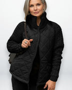 Stepp Strickjacke für Damen mit geripptem Kragen