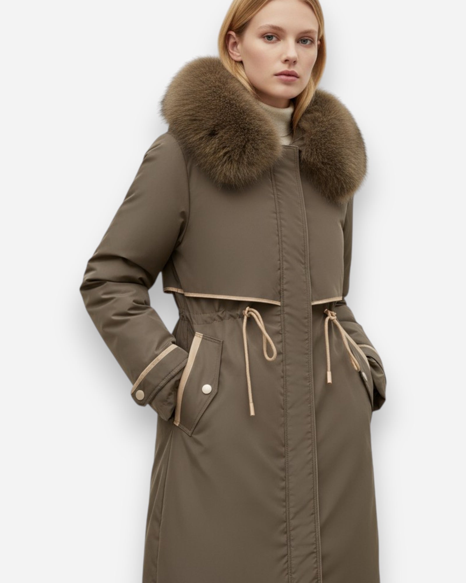Winter Stepp Jacke für Damen im Parka-Stil mit Kapuze
