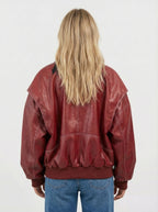Pilotenjacke für Damen mit Coating und klassischem Kragen in Oversize Fit