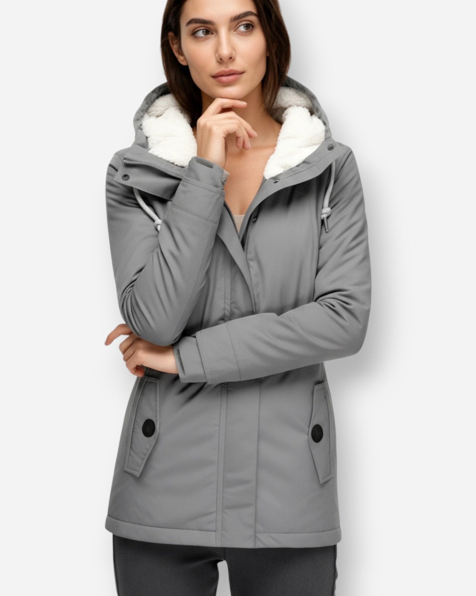 Wasserdichte Winterjacke für Damen mit Kapuze