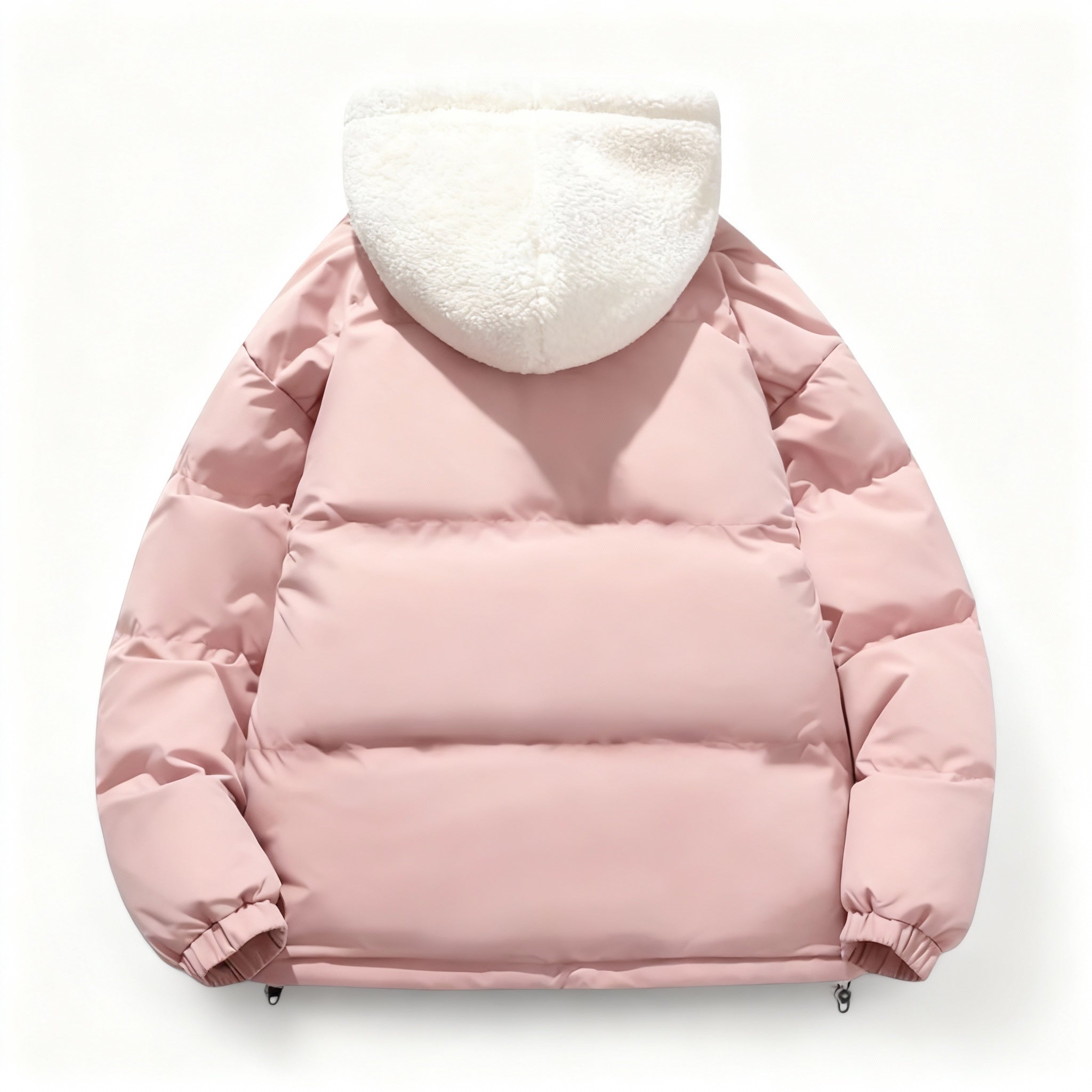 Puffer Winterjacke mit Fleece-Futter und Kapuze für Damen