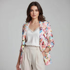 Damen Langblazer mit Blumenmuster