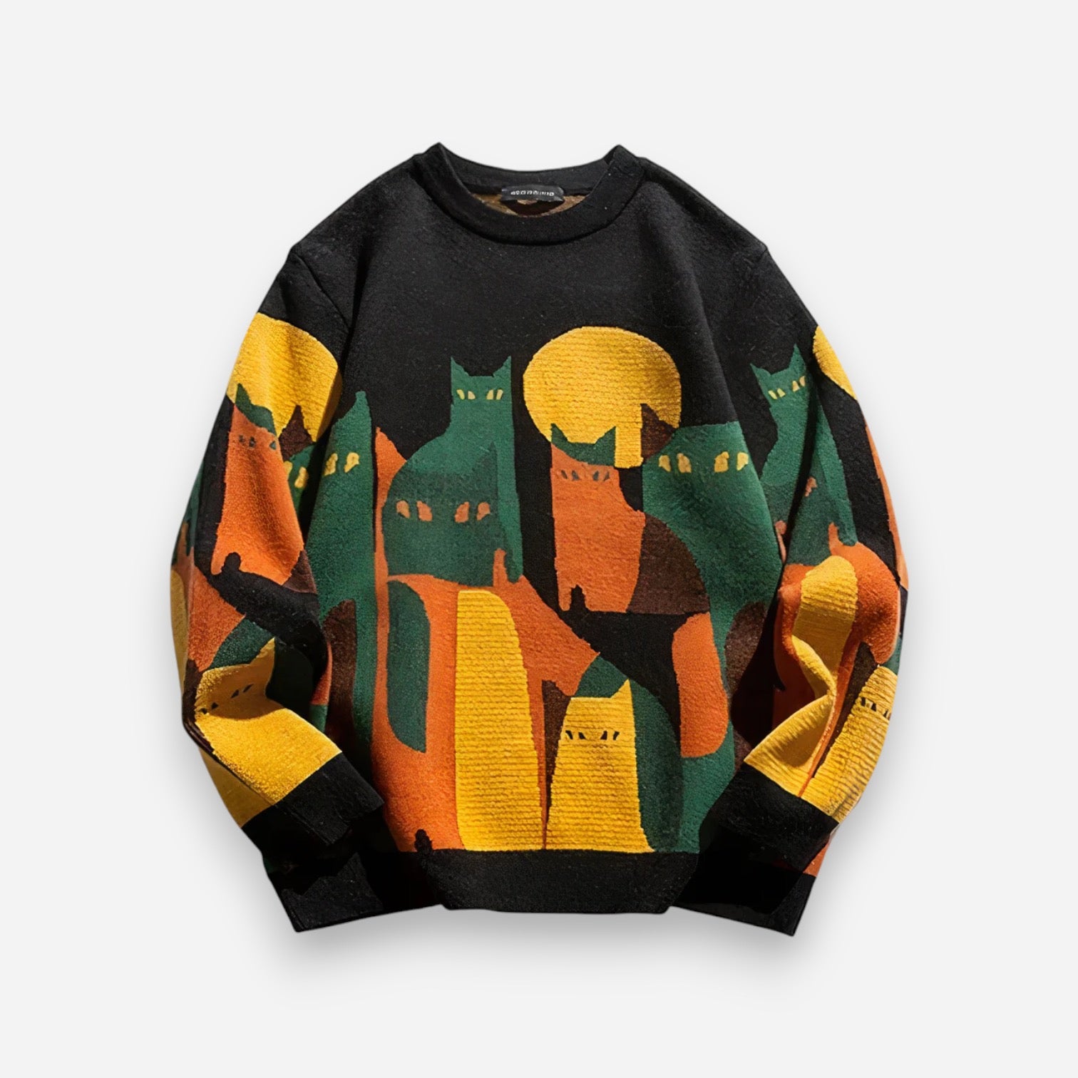 Unisex Pullover mit Tiermotiv und Rundhalsausschnitt