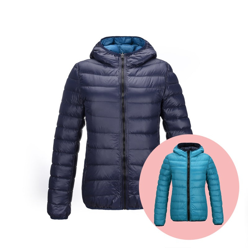 Wendbare Übergangsjacke für Damen mit Kapuze