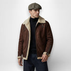 Fliegerjacke für Herren in Shearling-Optik
