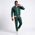 Trainingsanzug für Herren mit Reißverschluss und Bündchen an Ärmeln und Beinabschlüssen