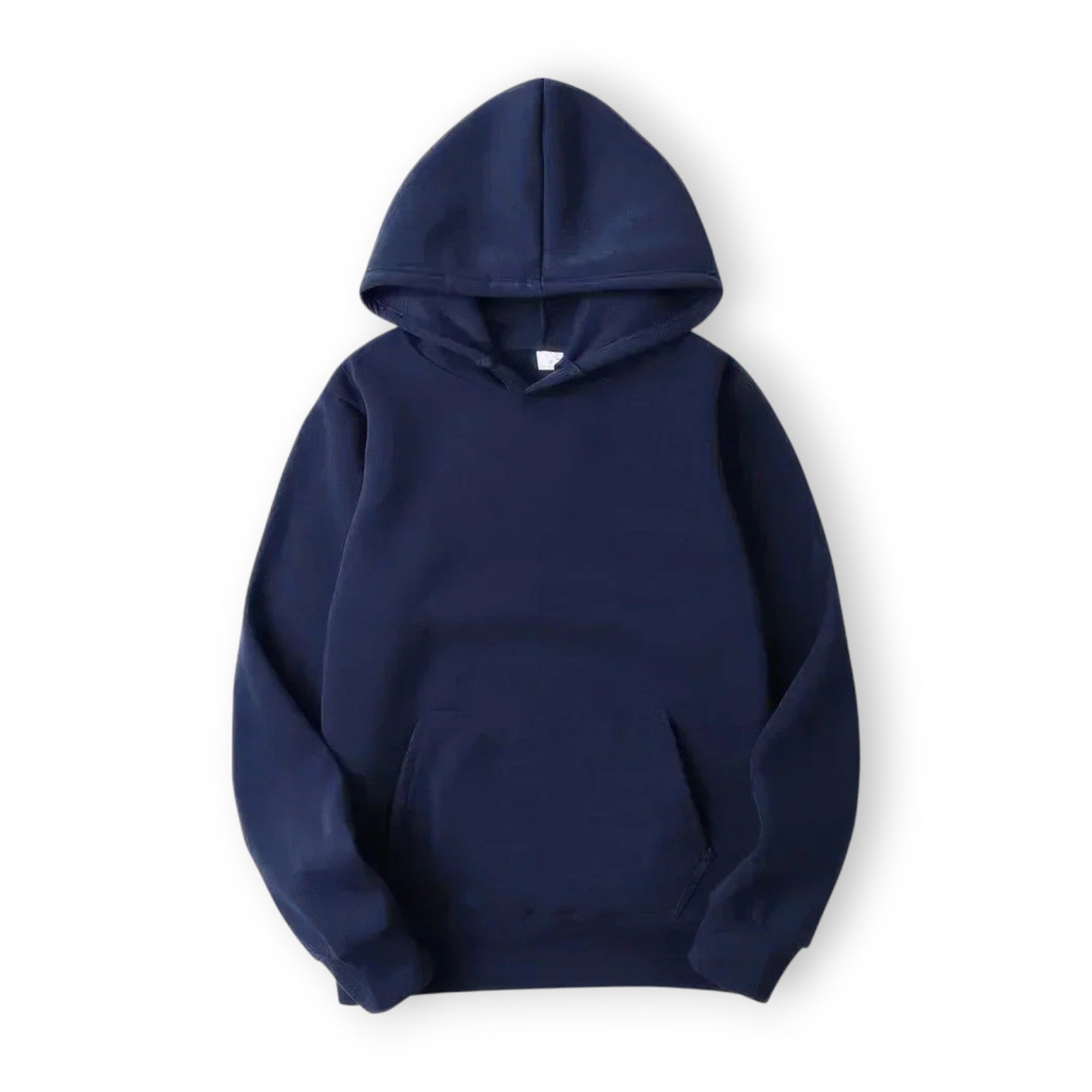Basic Hoodie für Damen mit Kapuze und Kordelzug einfarbig