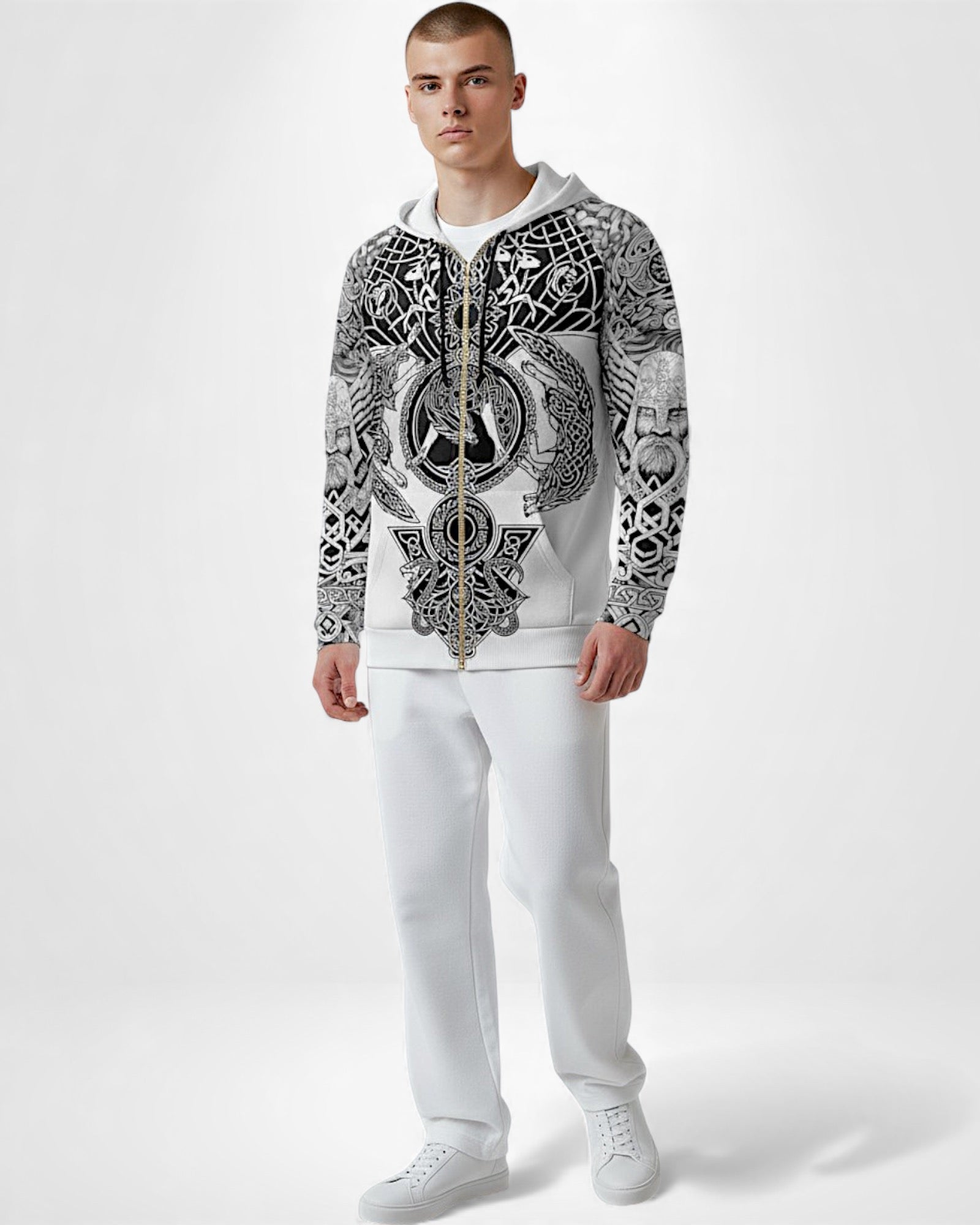 Hoodie mit Allover-Print