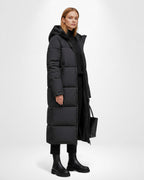 Langer Steppmantel für Damen im Oversize Form