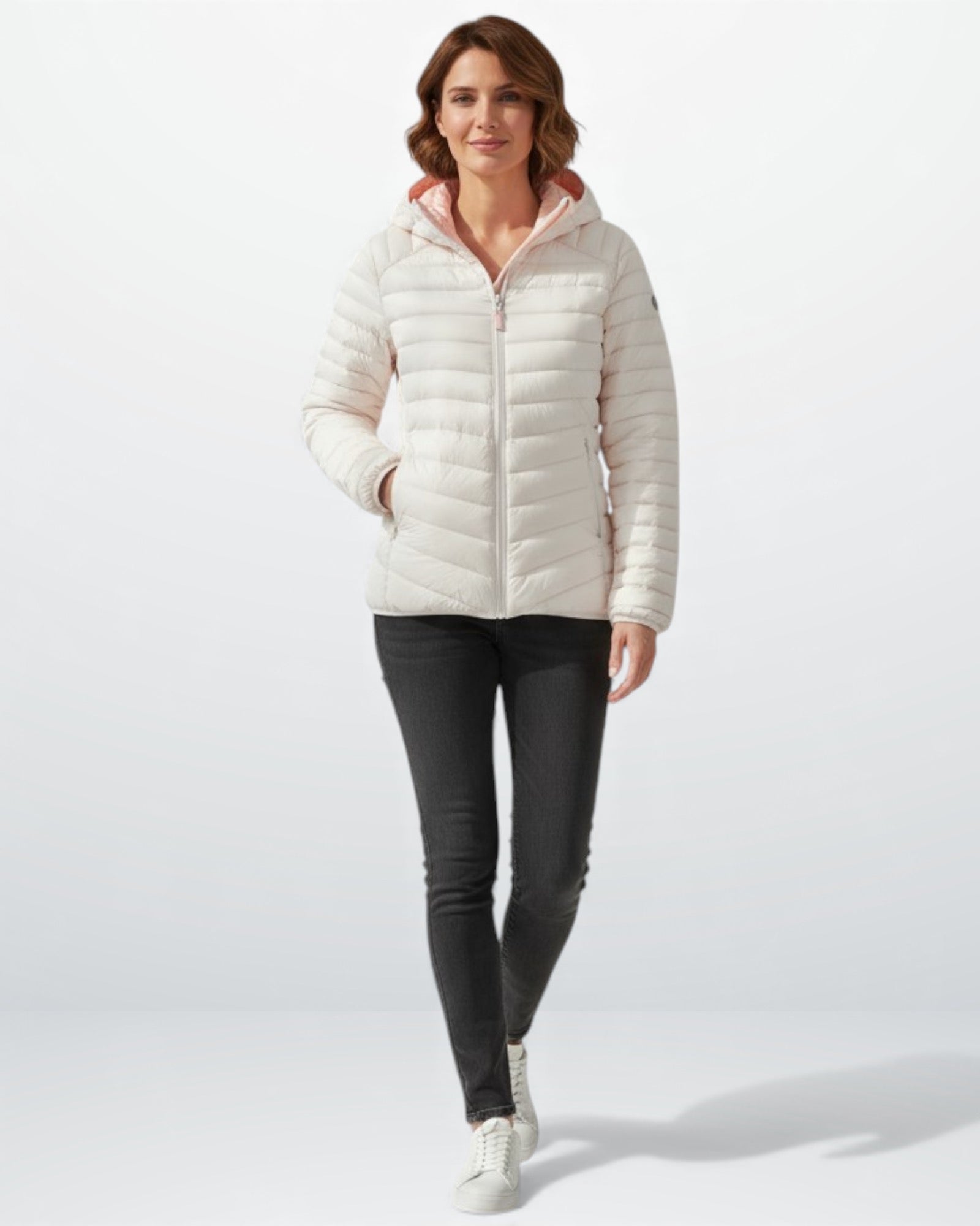 Wendbare Übergangsjacke für Damen mit Kapuze
