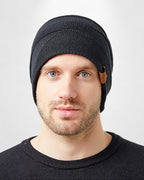 Gefütterte Jersey Mütze im Beanie-Stil