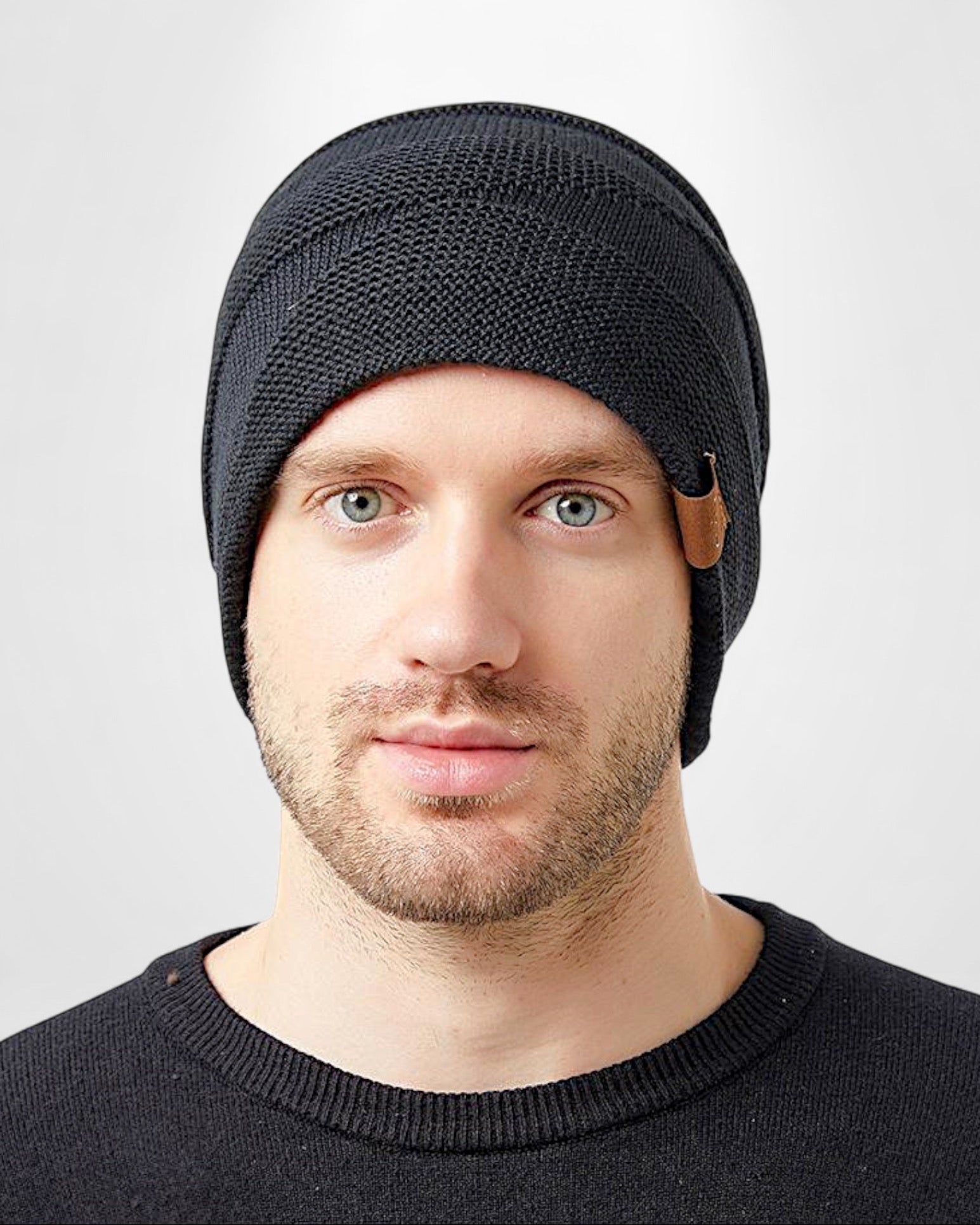 Gefütterte Jersey Mütze im Beanie-Stil