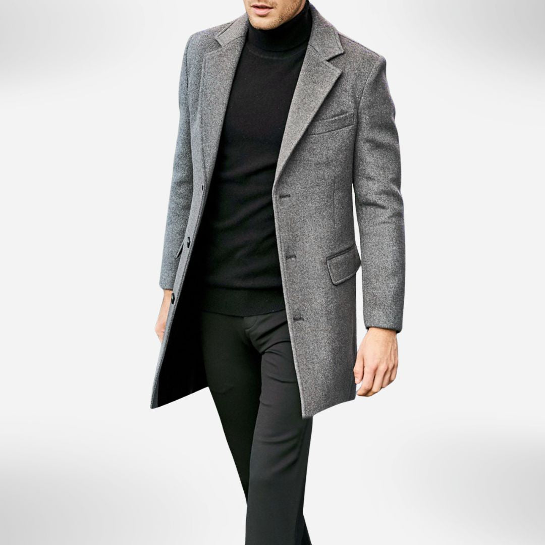 Eleganter Kurzer Herrenmantel mit Reverskragen | Tailliertes Design 3