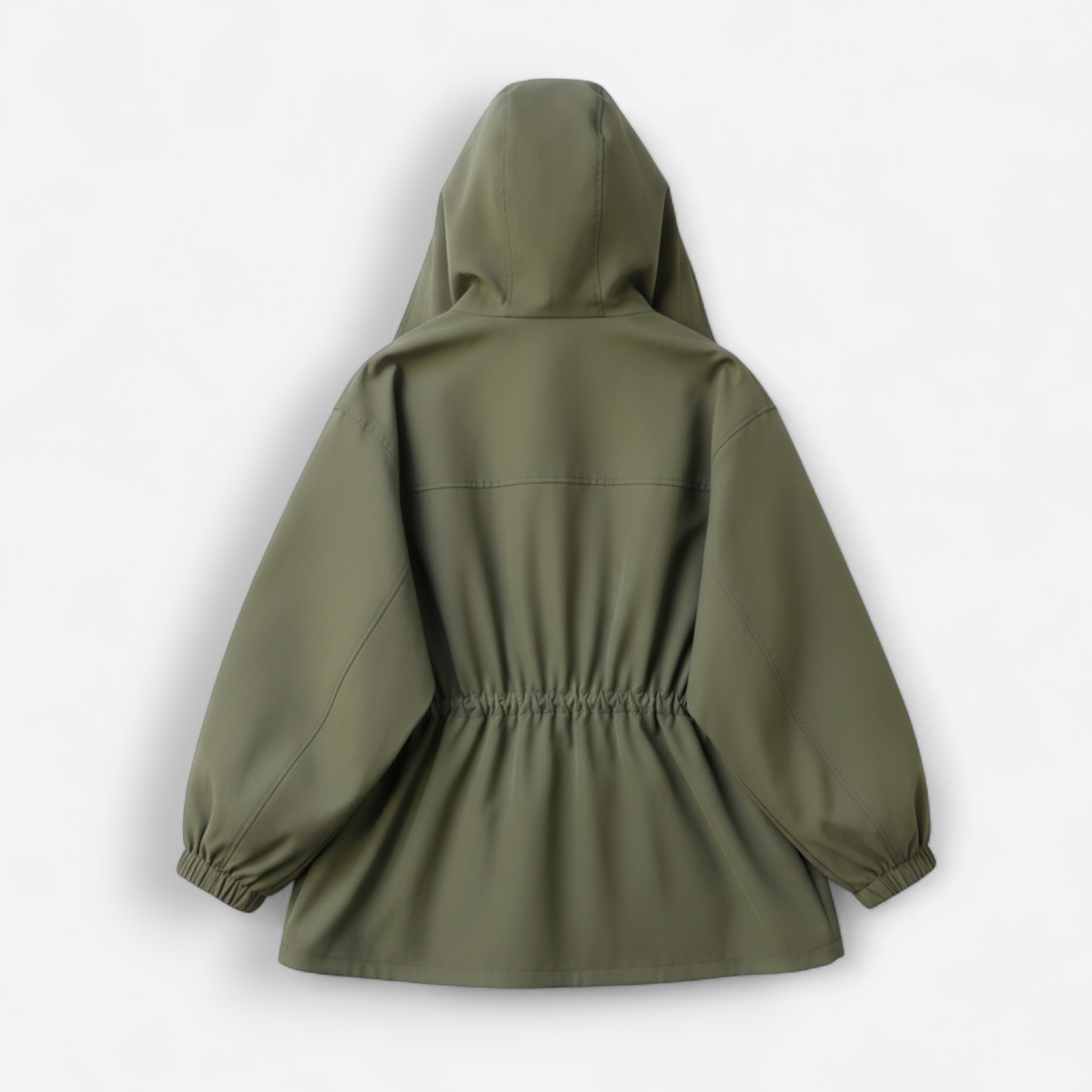 Mantel mit hohem mehrlagigem Kapuzenkragen für windige und regnerische Tage