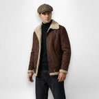 Fliegerjacke für Herren in Shearling-Optik