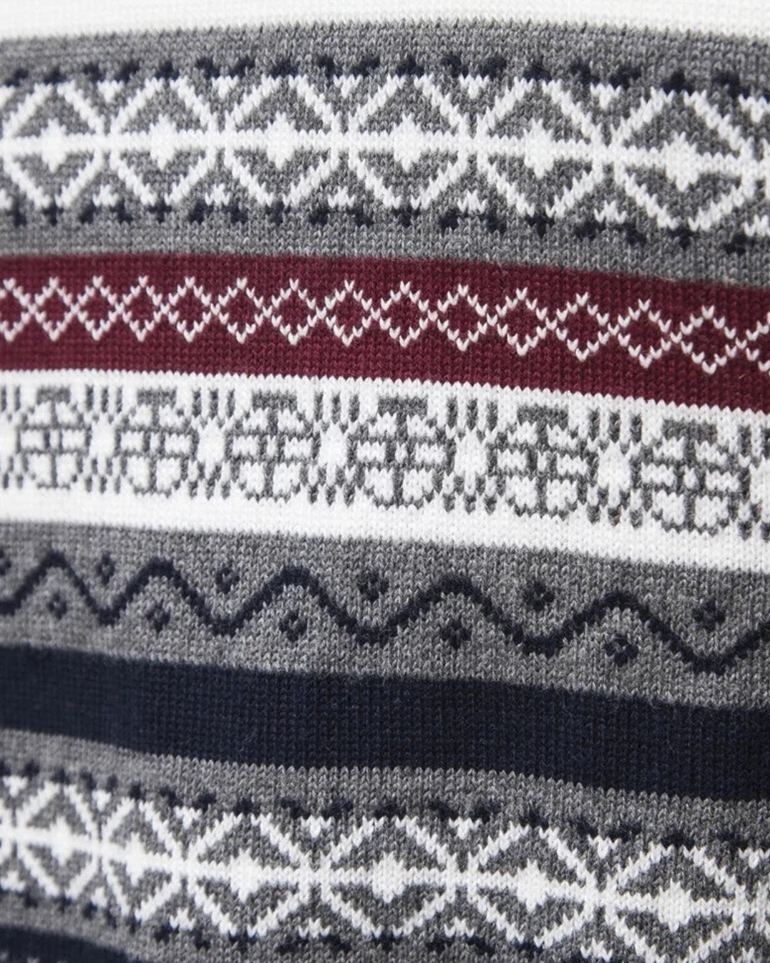 Half Zip Pullover Sweater mit Retro-Muster für Herren