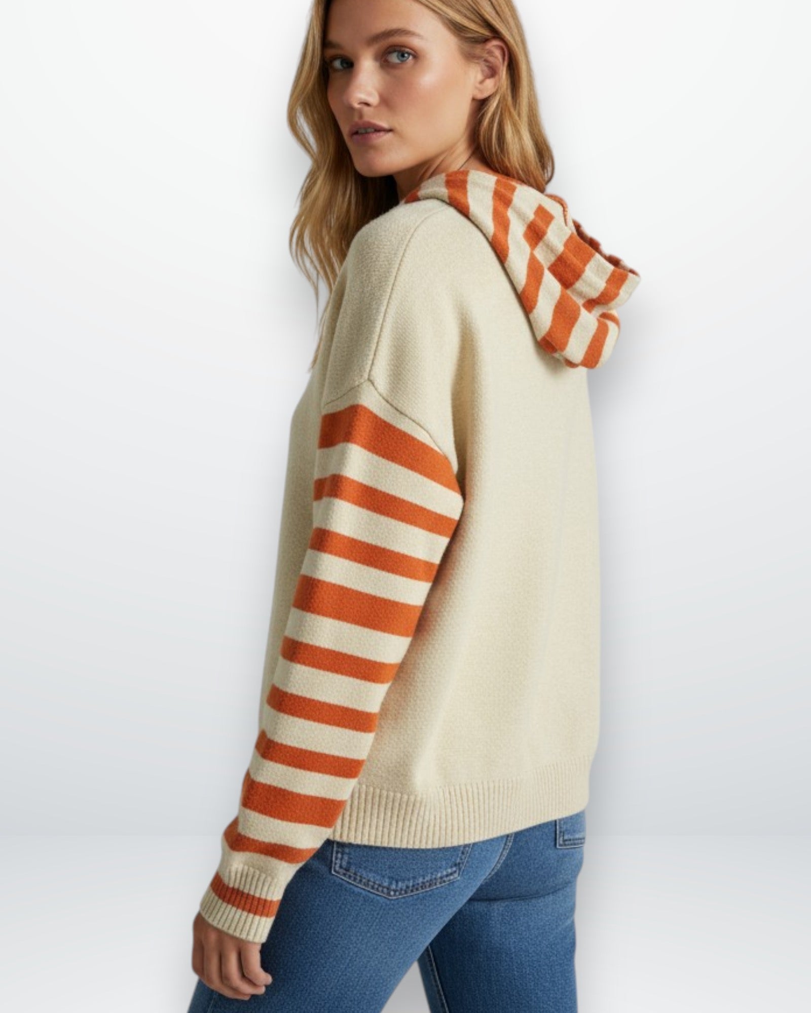 Damen Hoodie mit Hundemotiv und Kapuze