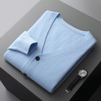 Klassischer Herren Knit Cardigan mit Knöpfen und V-Ausschnitt