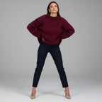 Pullover für Damen mit lockerer Passform und klassischem Rundhals