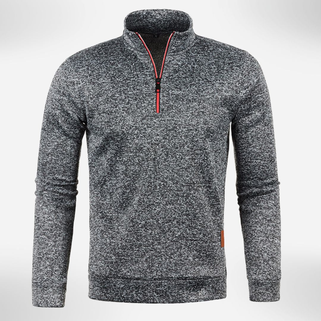 Herren Halb-Zip Pullover mit Stehkragen | Bequemer Alltagsstil 2