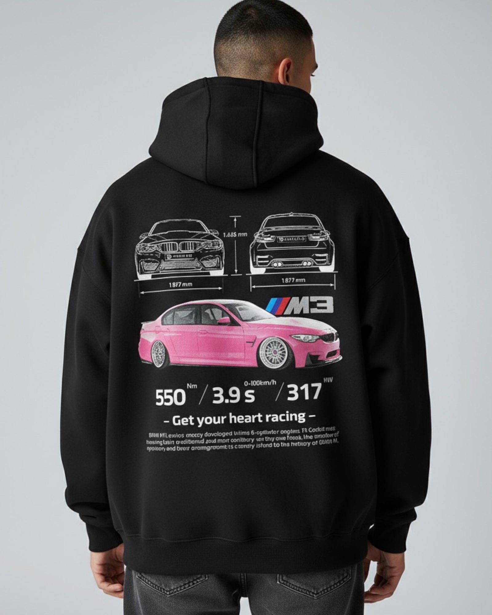 Stilvoller Hoodie für Herren mit Rückendruck