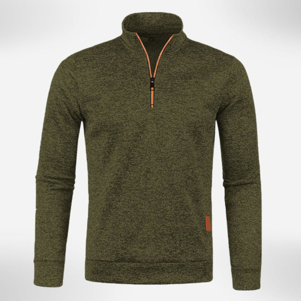 Herren Halb-Zip Pullover mit Stehkragen | Bequemer Alltagsstil 4