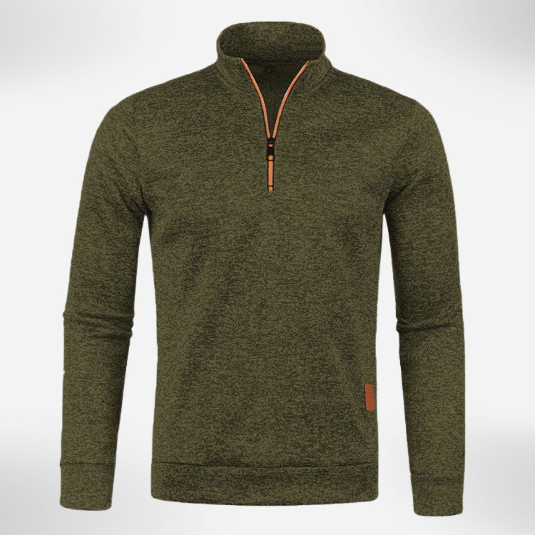 Herren Halb-Zip Pullover mit Stehkragen | Bequemer Alltagsstil 4