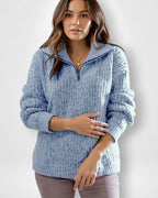 Winter Pullover für Damen im Troyer-Stil