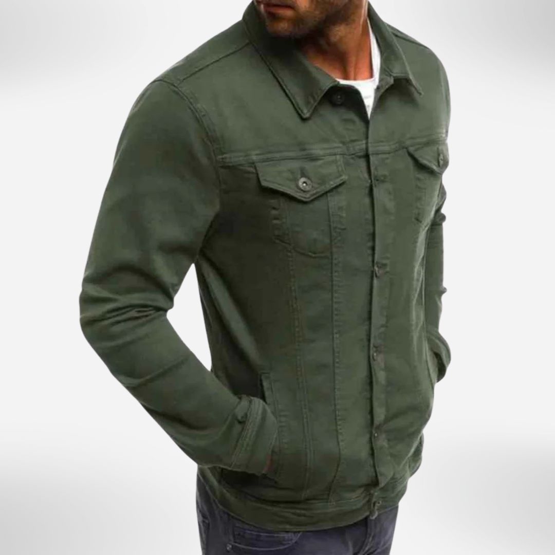 Hemdjacke aus reiner Baumwolle für Herren | Übergangsjacke