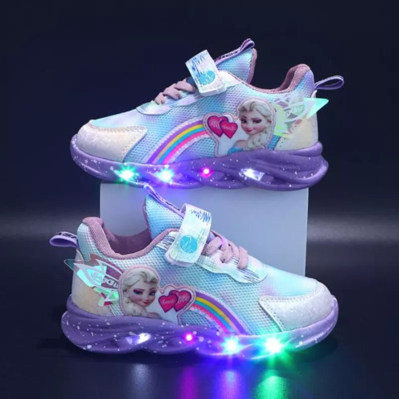 Leuchtende Sneaker mit LED Sohle und Klettverschluss
