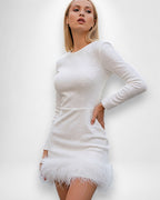 Langarm Mini Strickkleid – figurbetont