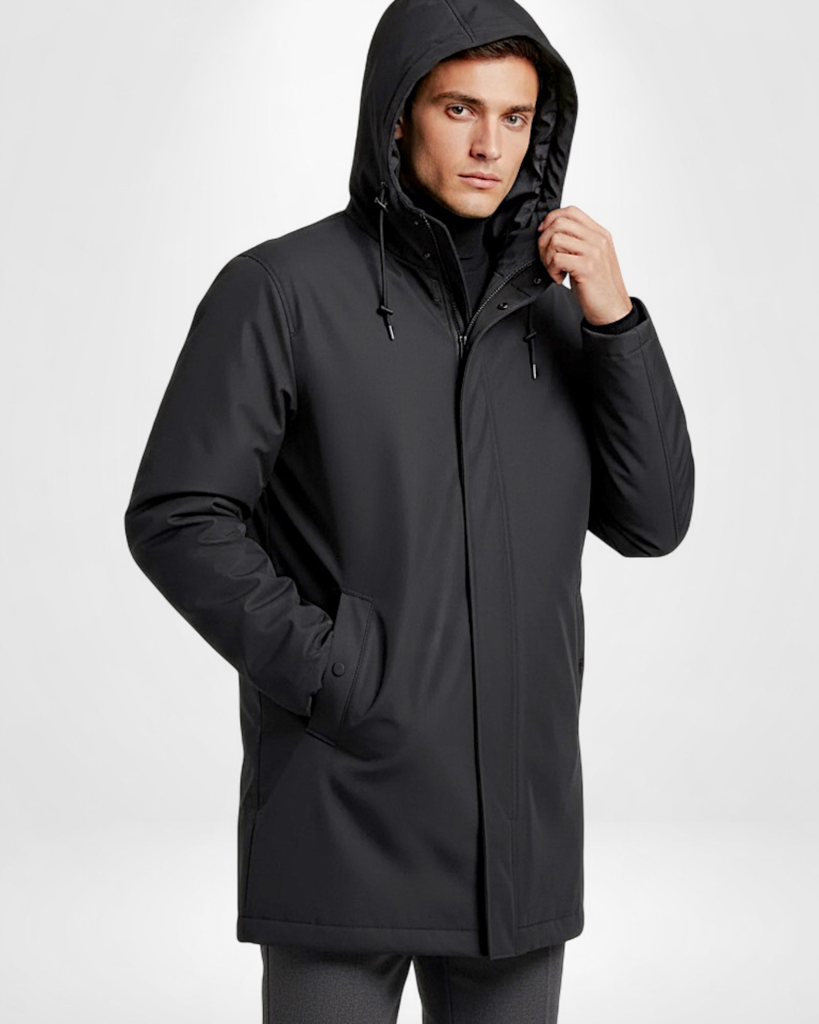 Gefütterter Herren Parka im Pendler-Stil