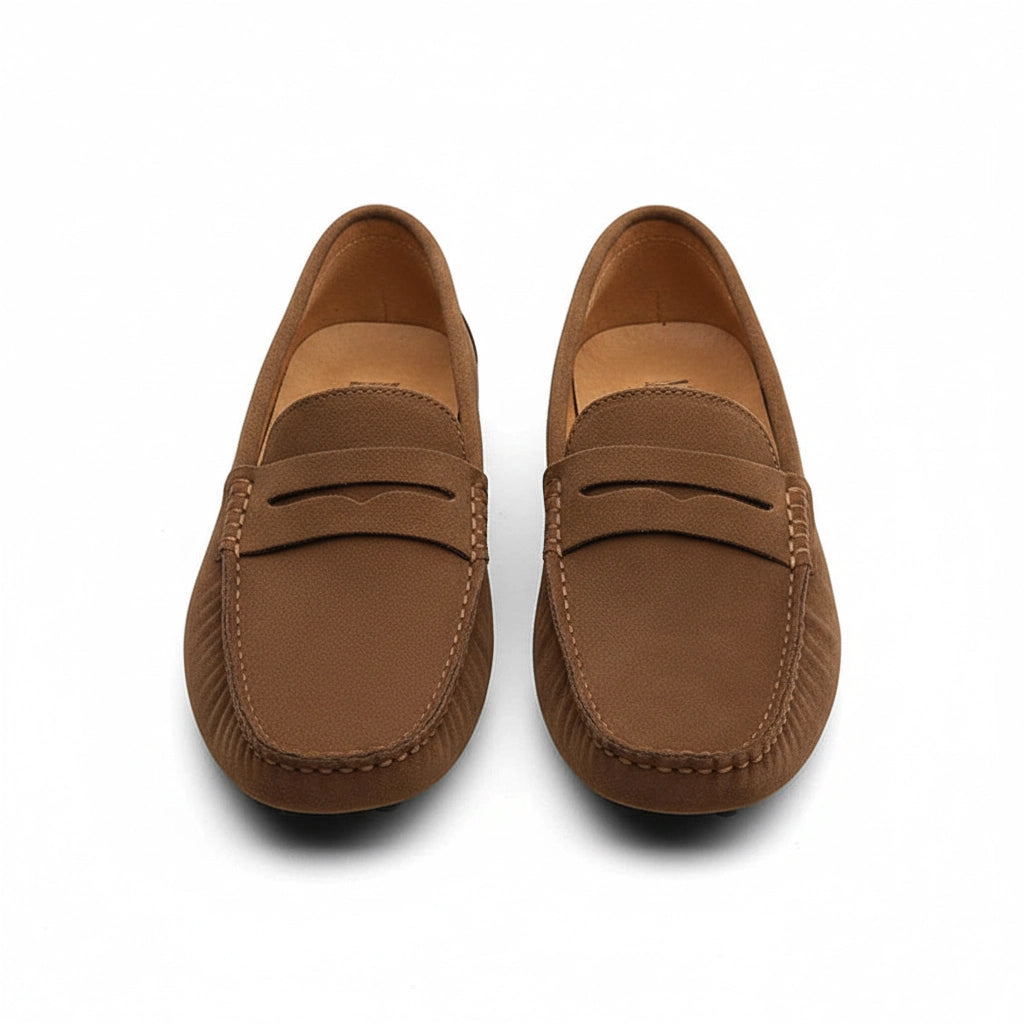 Loafer für Herren im Mokassin Stil aus Wildleder Optik mit weichem Innenfutter