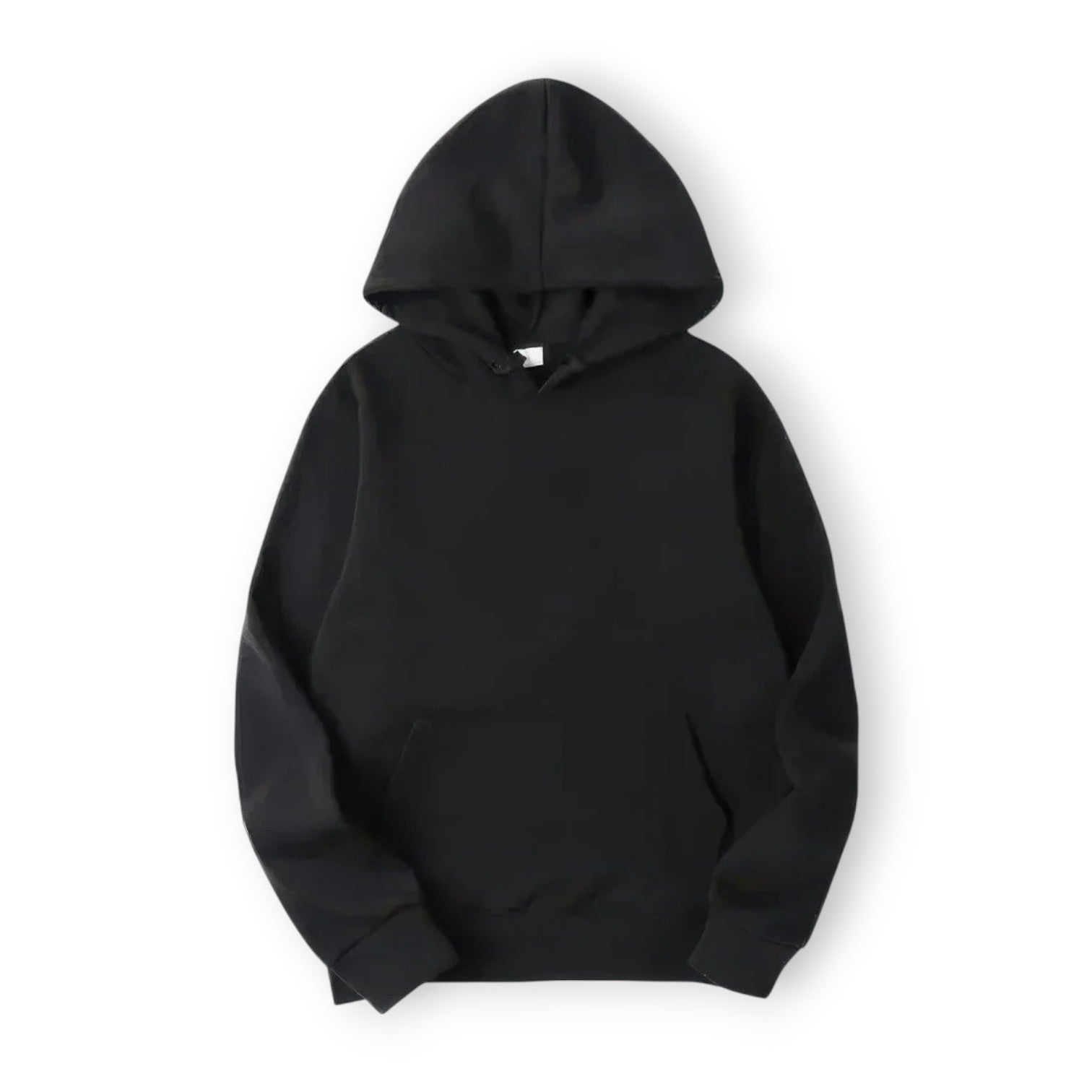 Basic Hoodie für Damen mit Kapuze und Kordelzug einfarbig