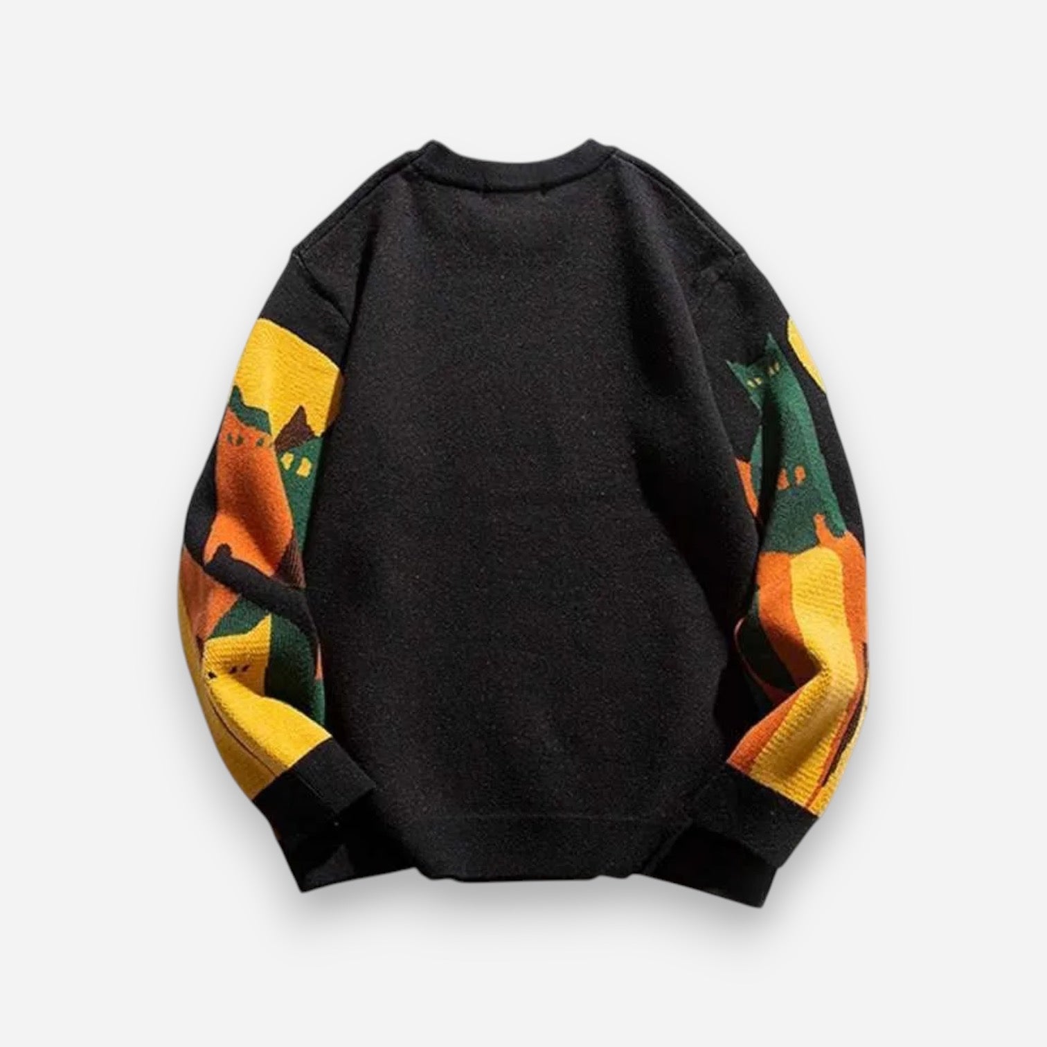 Unisex Pullover mit Tiermotiv und Rundhalsausschnitt