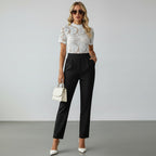 Hose für Damen mit hohem Bund und cropped Design im eleganten Schnitt