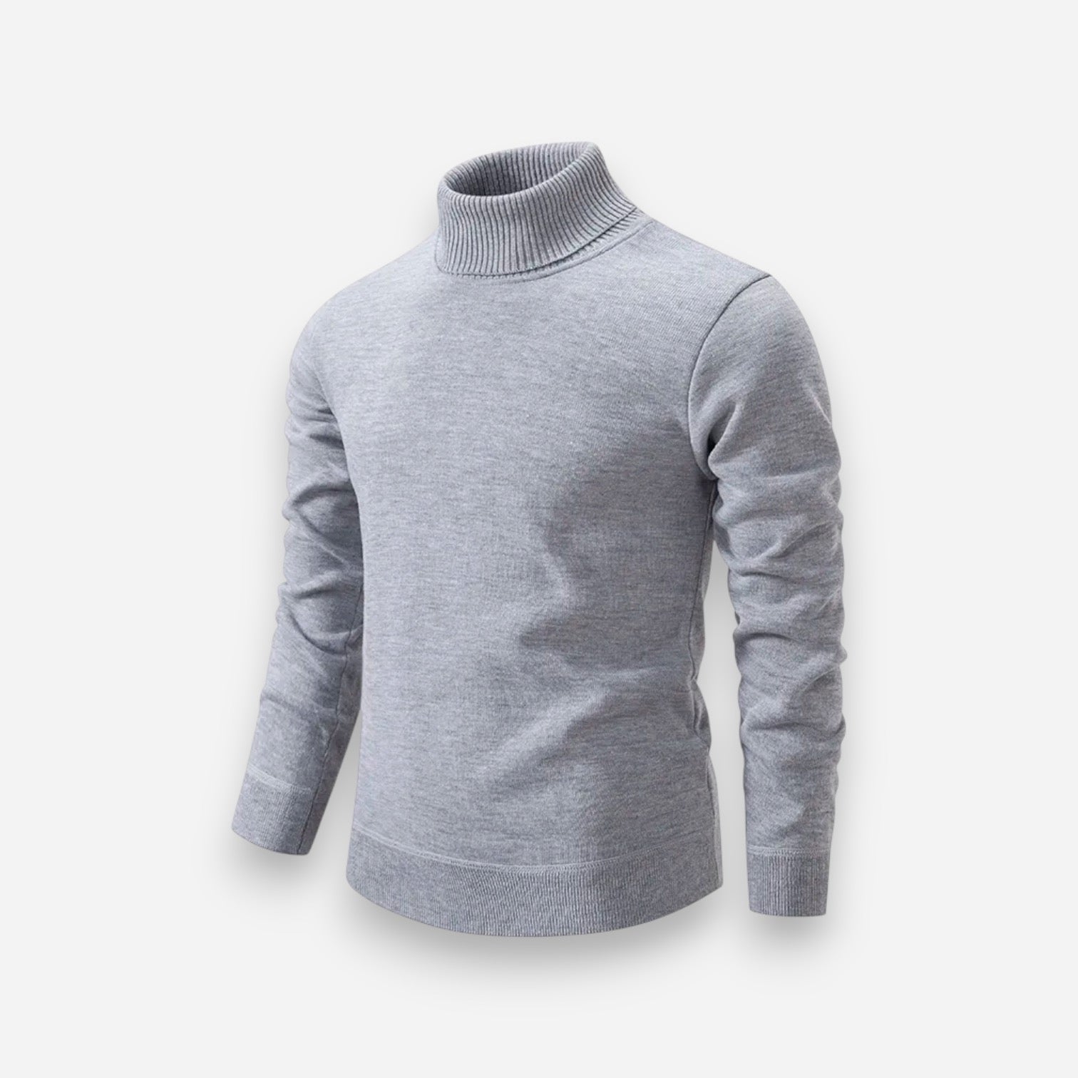 Rollkragen Strickpullover aus Baumwolle für Herren in schlichtem Design